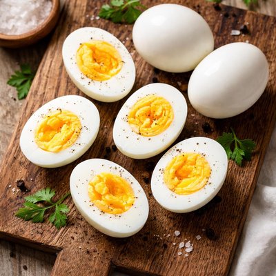 Large hard-boiled egg