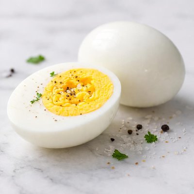 Large hard boiled egg