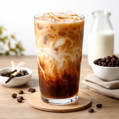 Large iced vanilla coffee
