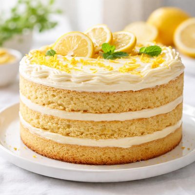 Large lemon cake