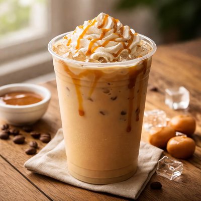 Large mcdonalds caramel iced coffee