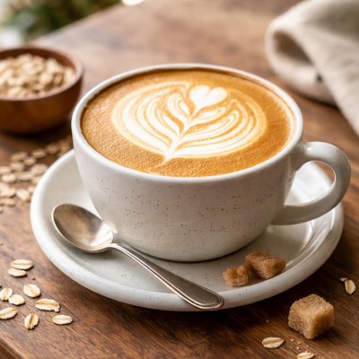 Cappuccino de leche de avena grande