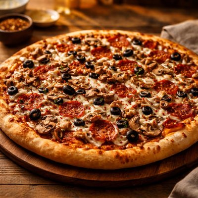 Large papa murphy cowboy pizza