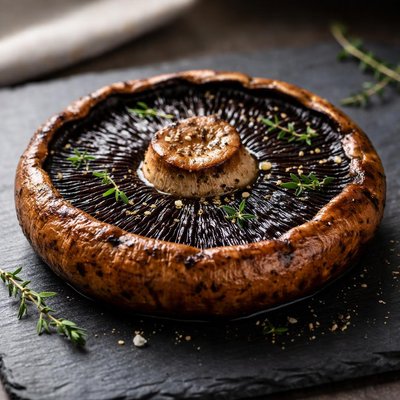 Large portobello mushroom