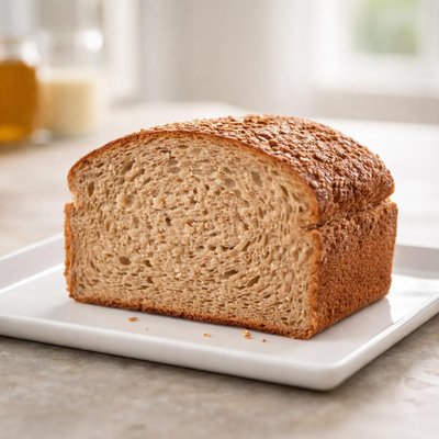 Rebanada grande de pan integral