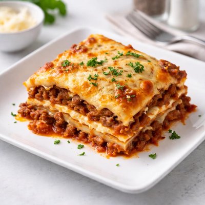 Lasagna with ground beef