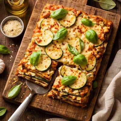 Lasagna with zucchini and wheat noodles