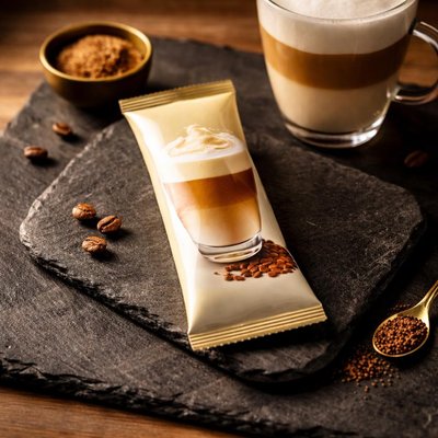 Latte coffee sachet