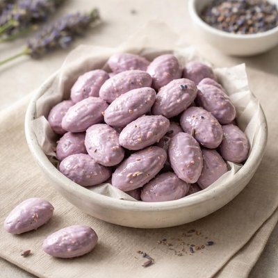Lavender glazed almonds