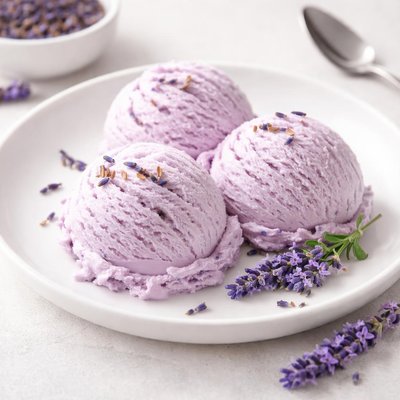 Lavender ice cream