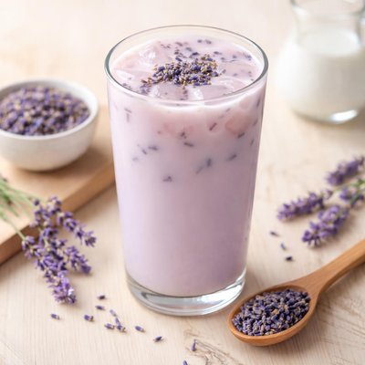 Lavender milk tea