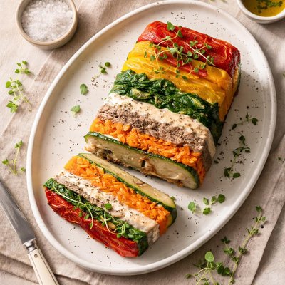 Layered vegetable terrine