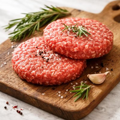 Lean beef meat patty