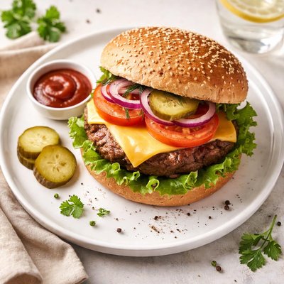 Lean cheeseburger