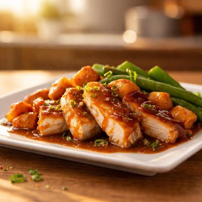 Lean cuisine protein maple bourbon chicken