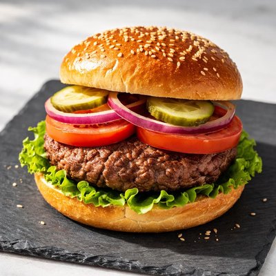 Lean ground beef burger