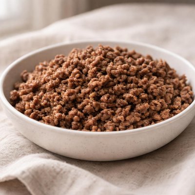 Lean ground beef cooked