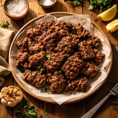 Lean ground beef grilled