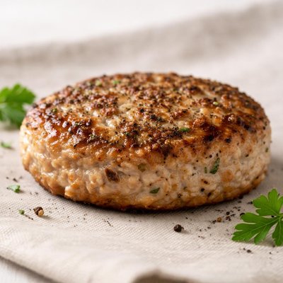 Lean ground turkey patty