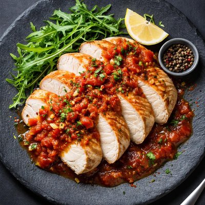 Lean turkey with tomato sauce