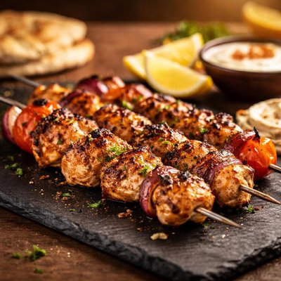 Lebenese chicken skewer