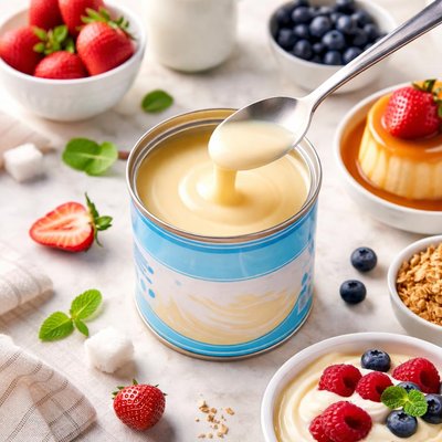 Leche condensada desnatada milsani