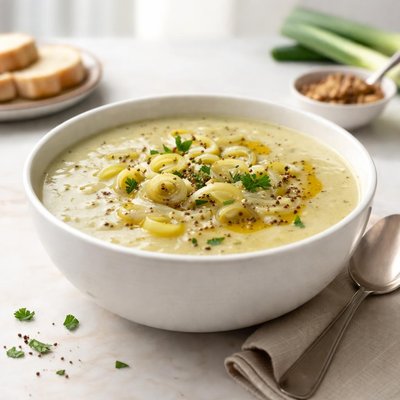 Leek and mustard soup