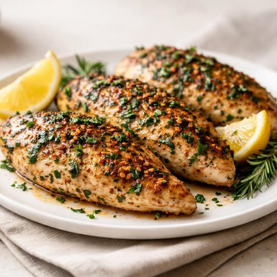 Lemon and herb chicken fillet