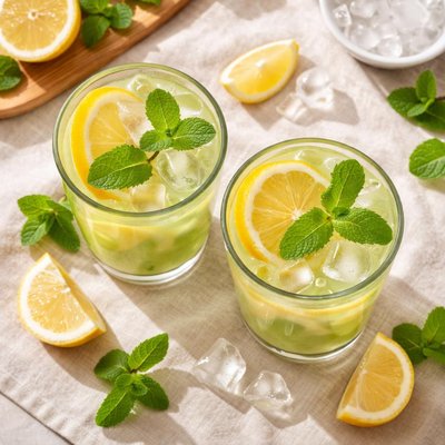 Lemon and mint juice