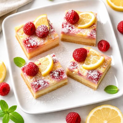 Lemon and raspberry bars
