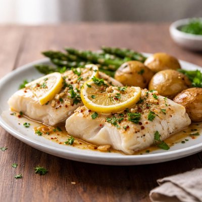 Lemon baked cod
