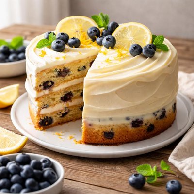 Lemon blueberry cake