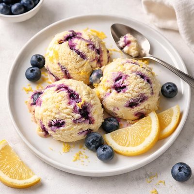 Lemon blueberry ice cream