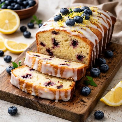 Lemon blueberry pound cake