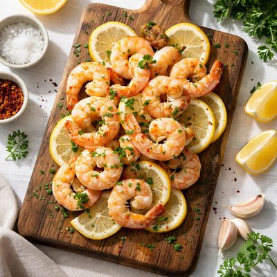 Lemon butter shrimp