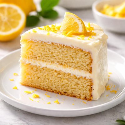 Lemon cake slice