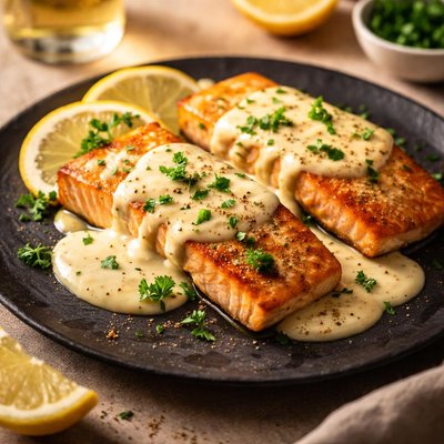 Lemon chardonnay cream sauce