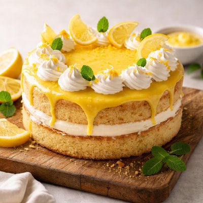 Lemon curd cake