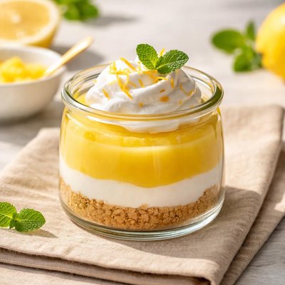 Lemon curd dessert