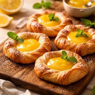 Lemon curd pastry
