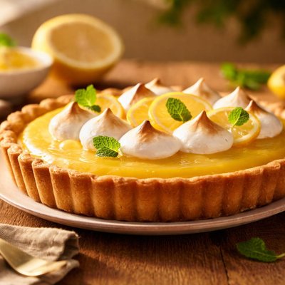 Lemon curd tart