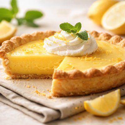 Lemon custard pie