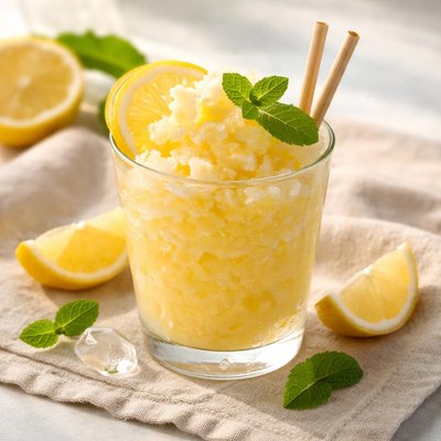 Lemon fruit ice