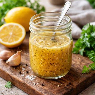 Lemon garlic dressing