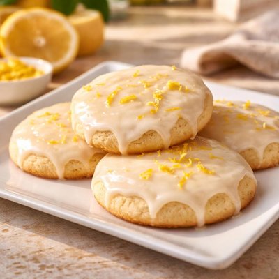 Lemon glazed cookie