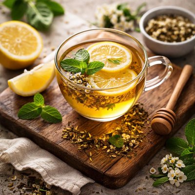 Lemon herbal tea