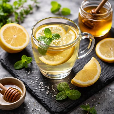 Lemon honey water