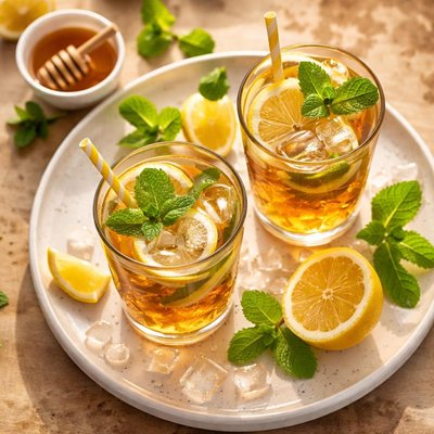 Lemon mint iced tea