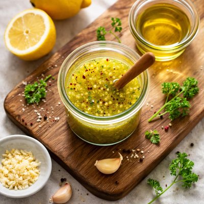 Lemon oil dressing