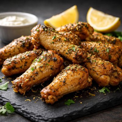 Lemon pepper chicken wings flats
